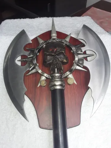 machado medieval, réplica, decorativo