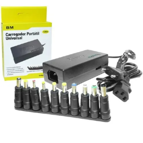 Fonte Universal para Notebook B-Max AB-019 120W com 10 Plug's