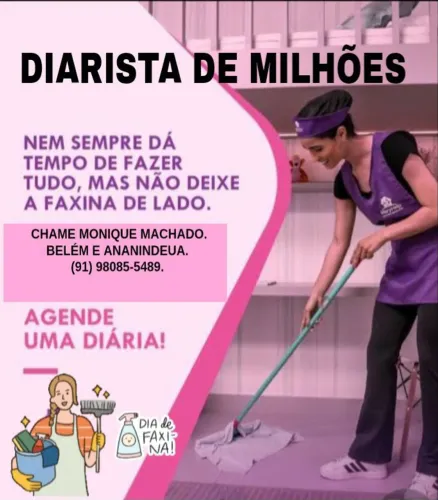 Diarista, faxineira ou garçonete.