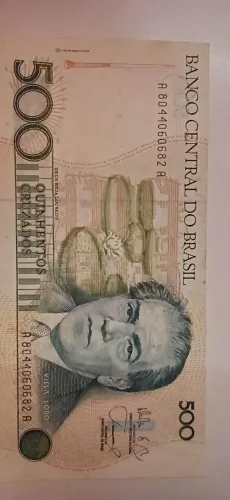 Cédula Nota - 500 Quinhentos Cruzados - 1988
