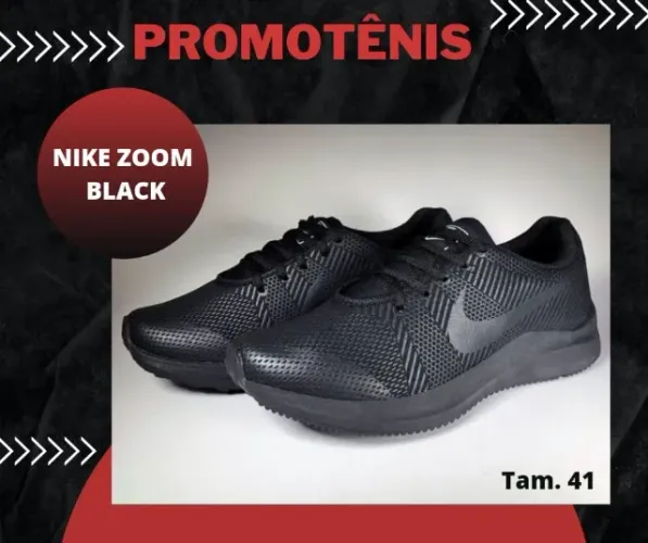 Tênis Preto Esportivo Tamanho 41 Novo!!