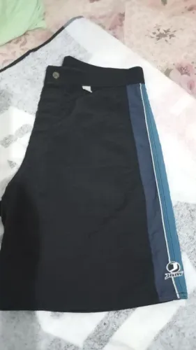 Bermuda Jamf Praia Masculino N°40-Jamf - Preto com Azul