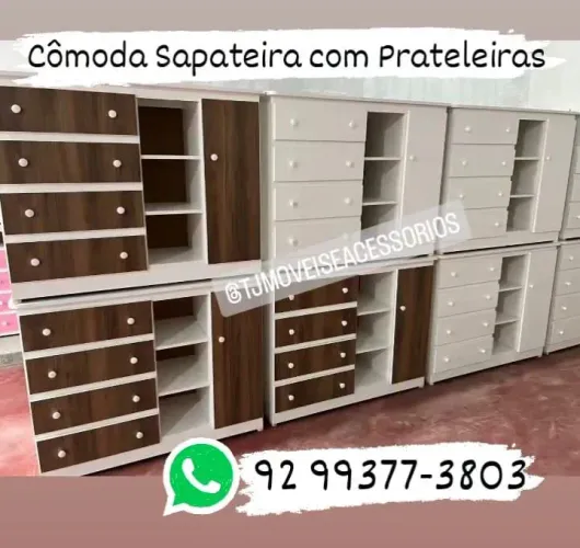 Cômoda Sapateira com Prateleiras