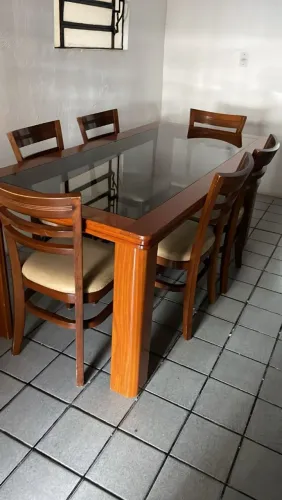 Sala de Jantar Franco & Bachot 1,90x0, 90 Mesa com Seis Cadeiras