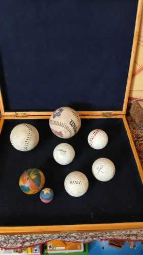 Conjunto de bolas decorativas, baseball, golfe 