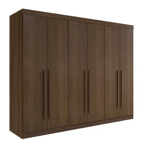 Guarda Roupa 6 Portas Da Vinci Marrom