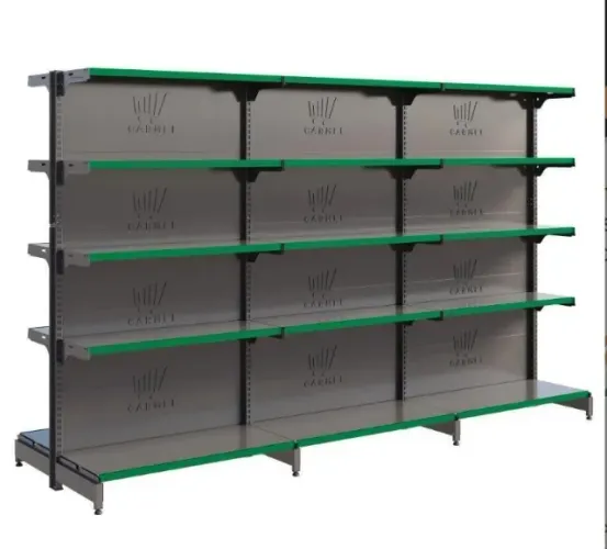 Gôndola Centro 1 Inicial E 2 Continuações 2,02m Fit Para Supermercados Em Aço Amapá