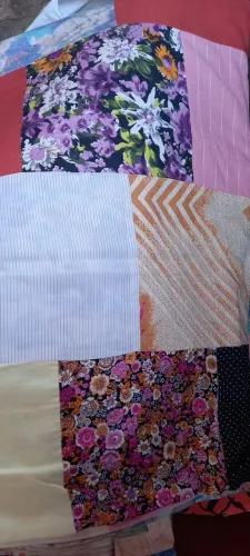 Cobre Leito Patchwork casal padrão