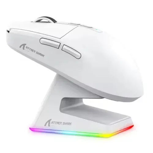 Mouse Sem Fio Attack Shark X11, 22000 Dpi, 59g, Tri-mode Com Dock Magnético, RGB