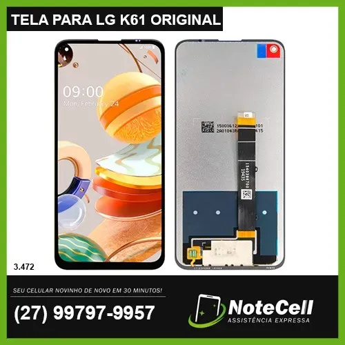 Tela Display Para Lg K61 Original Flex 6703 3.472 - Instalação Expressa Em 30 Minutos!