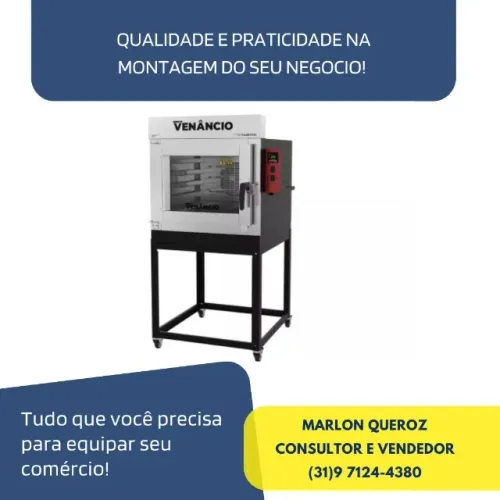 Forno Turbo Venâncio 5 Esteiras a Gás