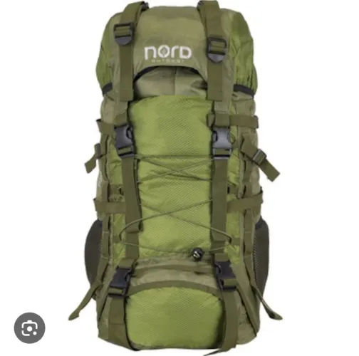 Mochila Nord Outdoor 55L - Semi nova com kit talhar militar nunca usado