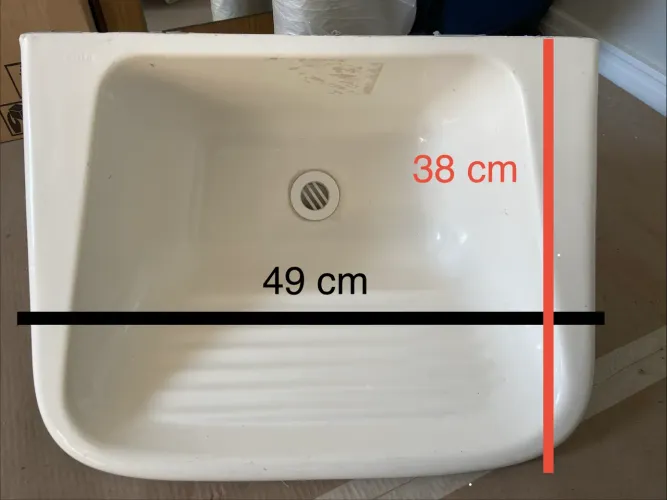 Tanque esmaltado nunca usado 49 cm x 38 cm
