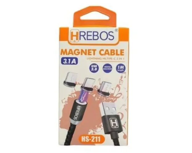 Hrebos Cabo Magnetico Lightning, V8, Tipo C HS-211, Perguntas *