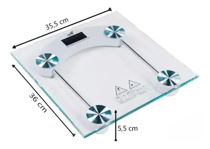 Balança De Banheiro Digital Vidro Temperado 180kg Quadrada