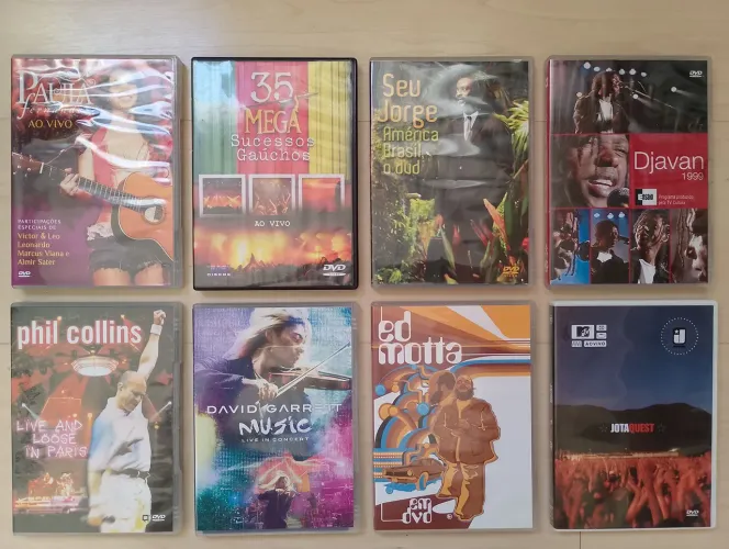 Pack de 8 DVDs de Música - Diversos Artistas