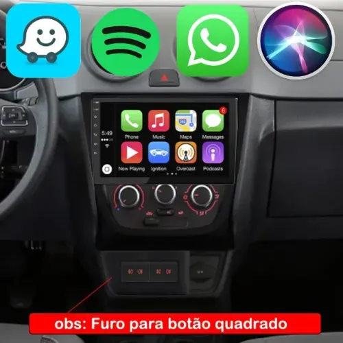 Kit Multimídia Gol Voyage Saveiro G5 GPS Carplay Android Auto 9  Polegadas
