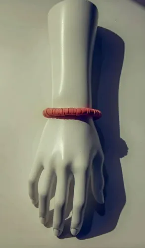 Pulseira de miçangas rosa