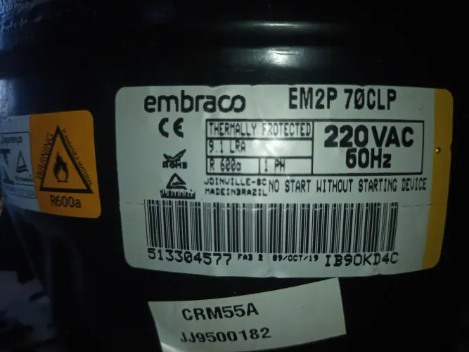 Compressor Embraco EM2P 70CLP 220V 60Hz