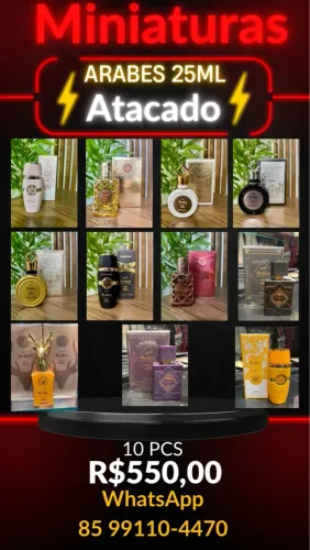 Miniaturas de Perfumes Árabes 25ml - Atacado