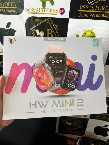 HW Mini 2 - Smartwatch com 7 Pulseiras de Brinde