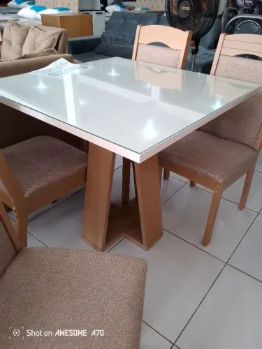 Mesa de jantar Luci 4 cadeiras entrega e montagem grátis 