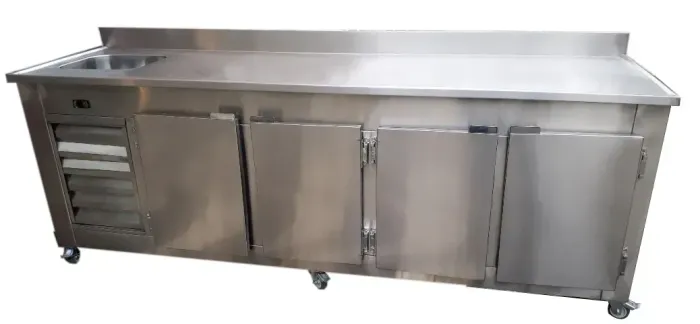 BALCÃO REFRIGERADO PORTA INOX,