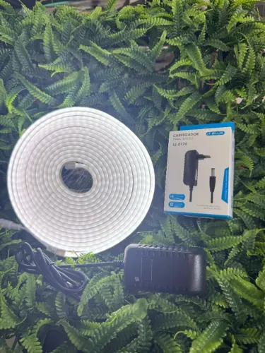 FITA NEON BRANCO FRIO MAIS FONTE 12V (Honstidade e Qualidade JK Eletronicos ).