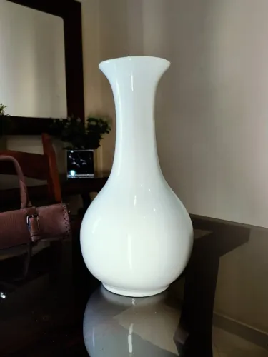Vaso decorativo de cerâmica - Branco - Alta qualidade