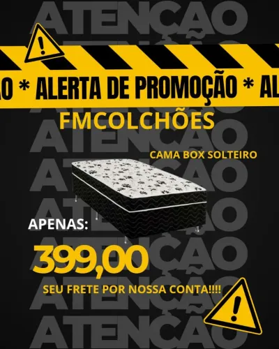 Cama Box Solteiro FMCOLCHÕES - Promoção!