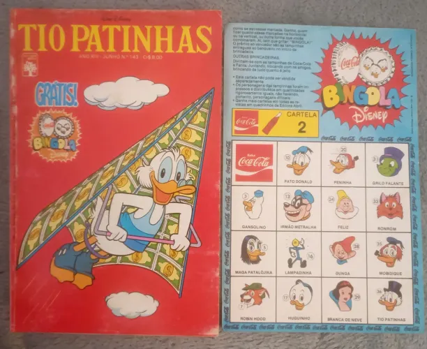 TIO PATINHAS n°143 COM A CARTELA BINGOLA (06/1977) ABRIL