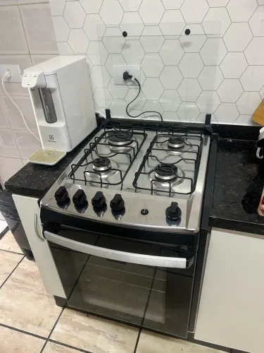 Fogão 4 Bocas Embutir Dako Supreme Mesa De Inox Preto Bivolt