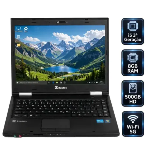 Notebook Intel I5 Core 3a Geração | 8gb Ram | 500gb Hd | Windows 10 | W-fi 5G