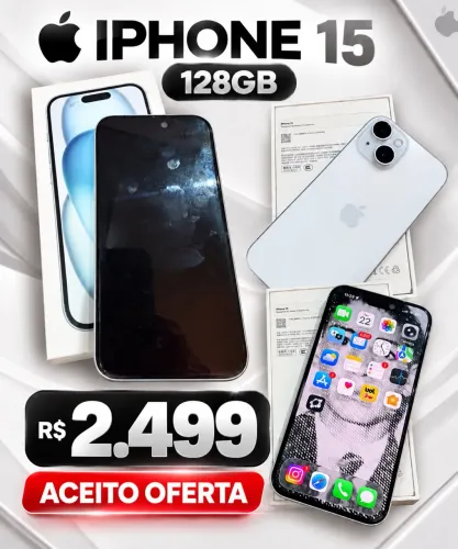 iPhone 15 - 128gb - semi novo