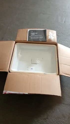 Cuba de Embutir Retangular Deca 50cm Branca (Modelo L.33050) - Nova na Caixa!