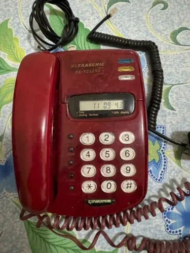 Telefone fixo ultrasonic vinho