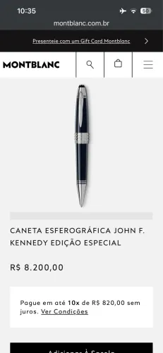 Caneta semi nova Mont blanc original 