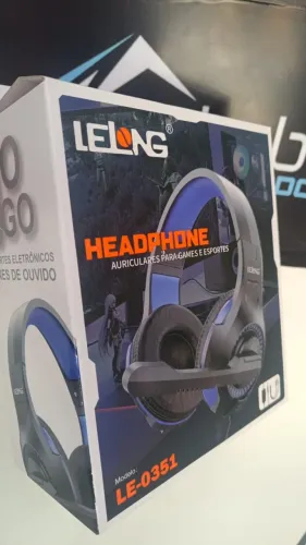 Fone Headset Gamer P3 Note Pc Microfone Le-0351 - Lelong Azul Loja COimbra Entrega