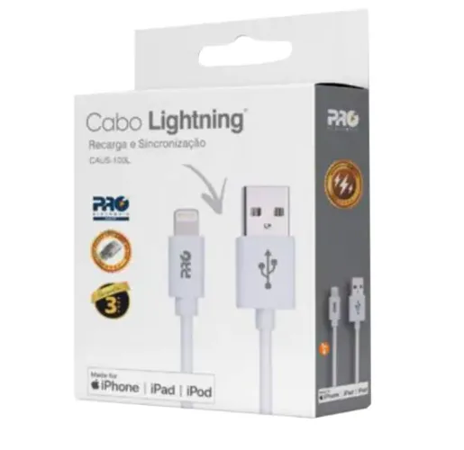 Cabo Usb Lightning Pro Eletronic Oficial Chip Apple Iphone