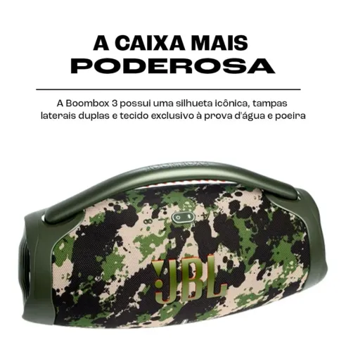 BOOMBOX 3 CAMUFLADA - LACRADA COM NOTA
