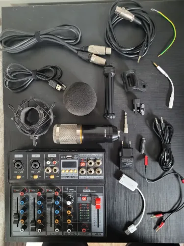 Microfone condensador BM800 + Mesa de som