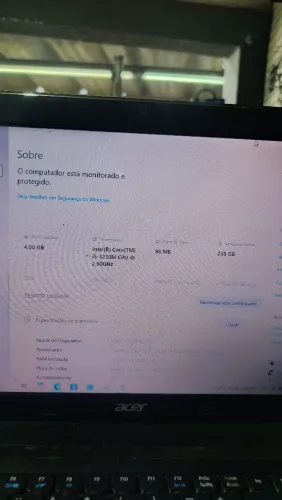 Vendo notebook Acer i5-3230m 4gb 238gb ssd