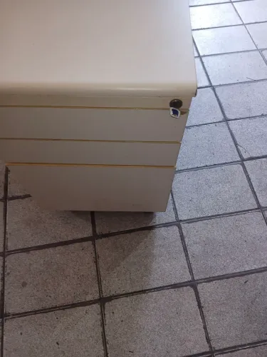 Gaveteiro Volante de Escritório com 3 Gavetas e Chave - Branco