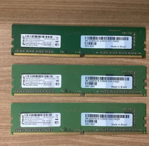 Memória desktop DDR4 Smart 4gb - 2666mhz - Funcionando 100%. Tenho 3 unidades.