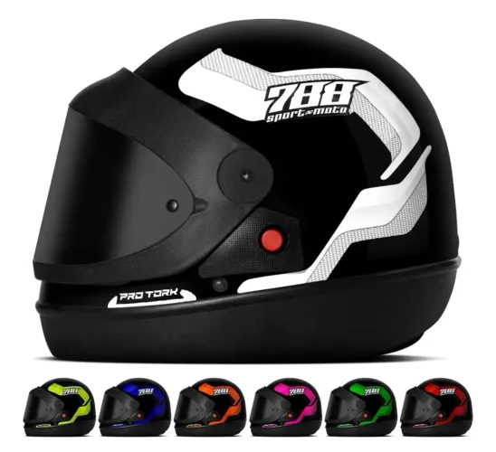 Capacete Automático Fechado Fumê e Cristal 
