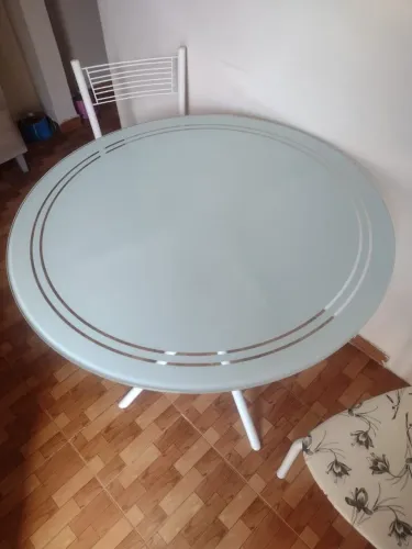 Mesa redonda de vidro 90cm - Perfeita!