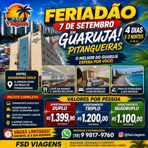 Guarujá Feriado 7 de Setembro