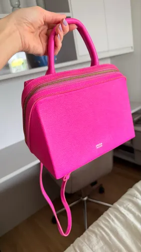 Bolsa Arezzo Couro Legítimo Rosa Pink - Nova