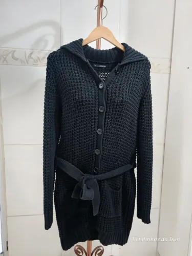 Cardigan Feminino de Tricô Shoulder