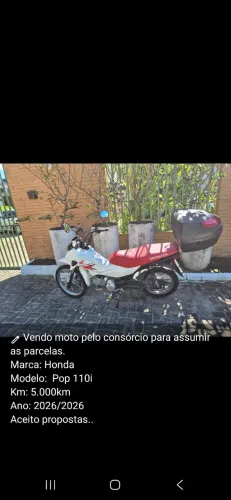 Vendo moto pop 110 no consórcio